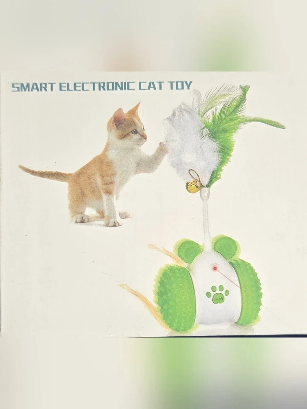 Automatic Motion-Activated Interactive Cat Ball with Feathers & Jingle Bell